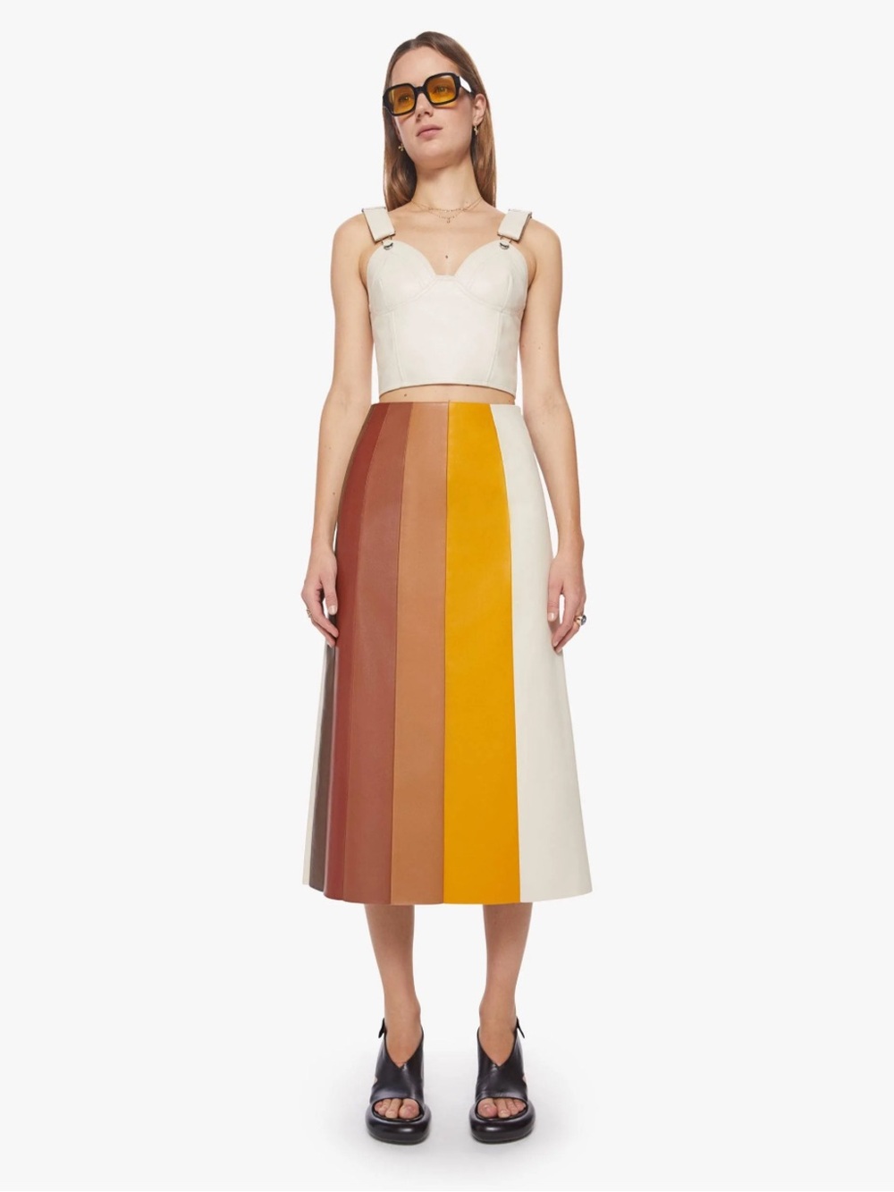 Mother The Bits And Pieces Faux Leather Skirt